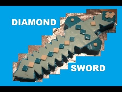How to make a Minecraft Diamond Sword Cake - DYI Baking Recipe