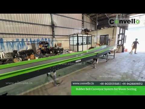 Rubber Belt Conveyor System for Waste Sorting | Durable & Reliable Material Handling Solution