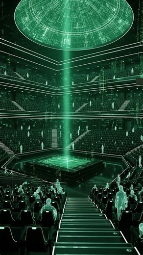 Virtual Amphitheater in Matrix | Futuristic Public Space
