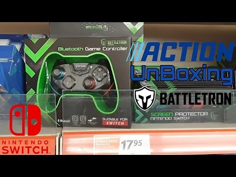 UNBOXING + TEST Manette BATTLETRON Nintendo SWITCH 🔴🔵 17,95€ chez ACTION