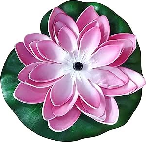 Solar Water Fountain, 1.2W Free Standing Floating Lotus Solar Powered Fountain with 6 Nozzles,Solar Pond Pump for Pond,Outdoor,Garden,Pool,Fish Tank Decorations