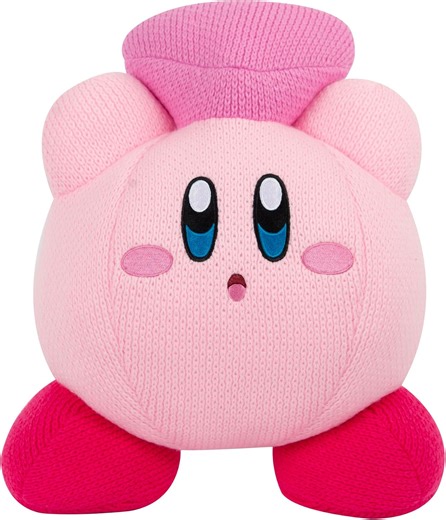 TOMY Nuiguru Knit Kirby Plush - Kirby and Friend Heart Plushie - Squishy Kirby Toys - Collectible and Cute Stuffed Animals - Gaming Gifts and Game Room Decor - Video Game Collectibles - 15 Inch