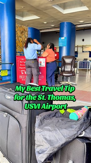 This is my best travel tip for visiting St. Thomas, USVI: use the red caps, especially on a busy airport day or when you’re part of a big group. You get to skip to the front of the customs line and they handle all of your luggage for you! If you’ve researched visiting St. Thomas I’m sure you’ve seen how long the lines can get at the airport, especially during season. Skipping to the front of customs will shave some wait time off and help you get through the security process faster. #stthomas #us