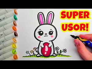 👉 Easter Bunny 🐰 SUPER EASY Drawing in 5 Minutes! 😍