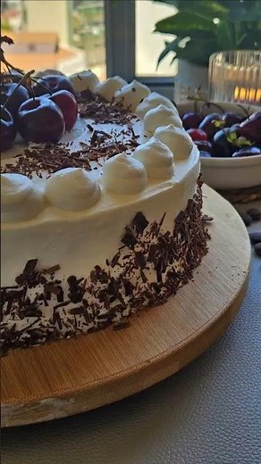 Homemde Black Forest Cake 🍒 (Easy Recipe)