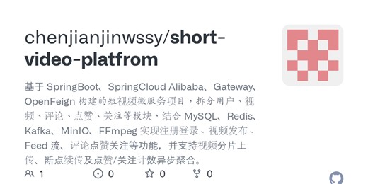 short-video-platfrom/ticktock-main/comment/src/test/java/fun/witt/comment at master · chenjianjinwssy/short-video-platfrom