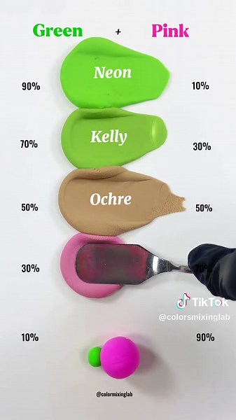 Mezcla de Colores Verde y Rosa: Arte y Relajación