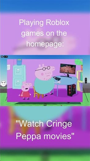 Cursed Roblox games in the homepage...