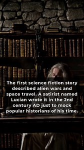 A Syrian author in the 2nd century AD wrote what is considered the world's first science fiction story. Lucian of Samosata titled his work A True Story. It features space travel, alien worlds, and interplanetary warfare. The tale describes a voyage to the Moon where the narrator becomes involved in a war between the king of the Moon and the king of the Sun over colonizing the Morning Star. Written as satire, Lucian mocked historians and authors like Homer who presented myths as fact, declaring e