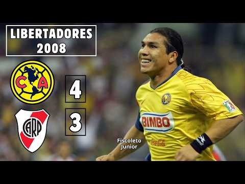 América 4 - 3 River Plate | Copa Libertadores 2008 | Fase de grupos | Resumen completo.