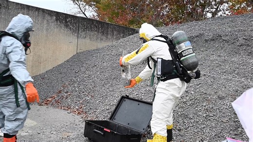 Tick, tick, boom! 💣 Airmen from both 87th Explosive Ordnance Disposal (EOD) and 87th Emergency Management (EM) participated in a chemical munition readiness exercise to maintain mission readiness. The exercise highlighted #JBMDL's First Line of Effort, which is to defend the Joint Base. 💪 These Airmen have dedicated themselves to protecting the Joint Base with rigorous training and exercises like these! #87thCES #WinAsOne #EOD #EmergencyManagement #JBMDL | Joint Base McGuire-Dix-Lakehurst