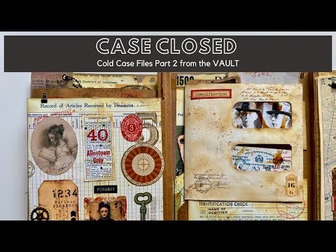 Cold Case Files Pt. 2: Hinged Folder Element, Detective Badge, & Grid Page Layout | Case Closed Cont
