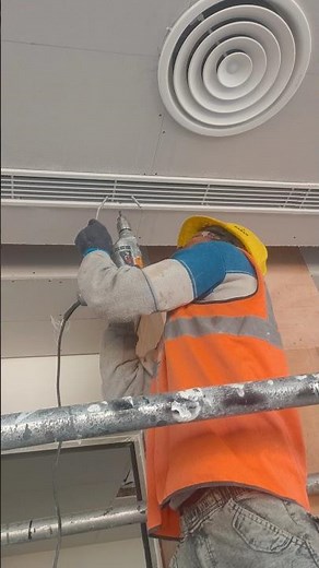 ac diffuser installation !! AC VENT FITTING IN GYPSUM