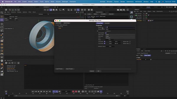 Cinema 4D Python Bytes: The Python Tag - Add Functionality.
