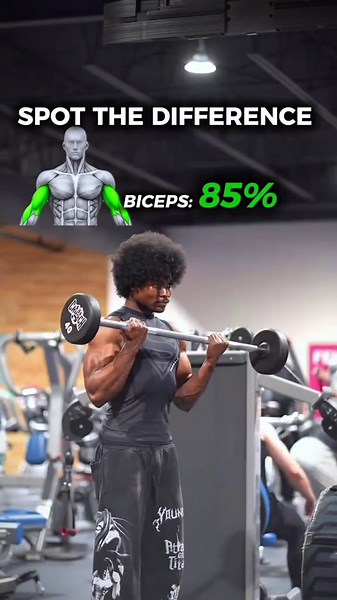 How to actually grow your biceps with barbell curl. Keep elbows fixed at your sides. Workouts for biceps, biceps curl, standing barbell curls. #bicepsexercise #barbellcurlform #growbiggerbiceps #bestbicepexercise #bicepscurl