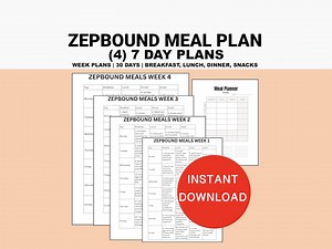 Zepbound Meal Plan PDF | GLP-1 Friendly Breakfast, Lunch, Dinner, Snack Ideas   Recipes - Etsy