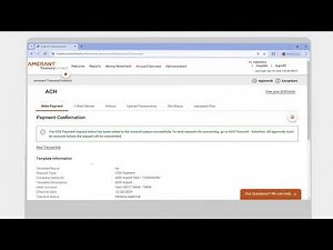 How to make an ACH Payment via Template in Amerant TreasuryConnect℠
