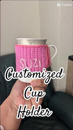 DIY crochet cup holder - quick & cute 🥰 #diy #crochet