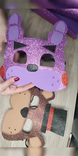 Mascara de Bonnie #fivenightsatfreddys #foami #bonnie #diy #ideas #videoshort #viralshorts