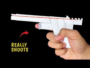 Paper Gun That Shoots Rubber Bands | Paper Gun