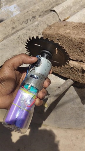 DIY Powerful Cordless Wood Cutter using 775 DC Motor! 🪵🪚 #DIY #775DCMotor #WoodCutter