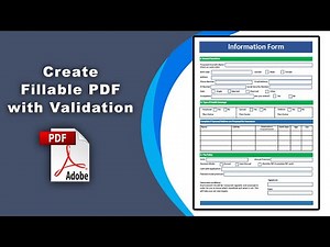 How to create a fillable pdf with validation using Adobe Acrobat Pro DC