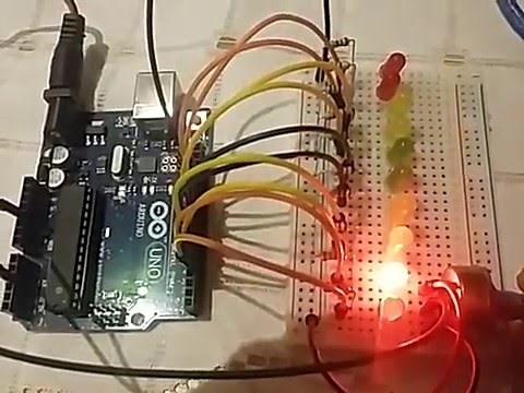 Arduino - LED Chase Effect Bouncing Ball w/ Potentiometer