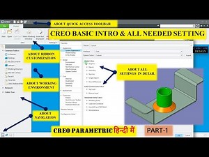 Master Settings and Intro. About Creo interface Part 1|Creo Parametric Tutorial For Beginners| #creo