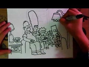 Drawing: The Simpsons Family [HD]