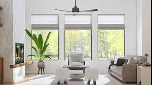 Honeywell Ceiling Fans Lynton, 52 Inch Indoor Outdoor Ceiling Fan with Color Changing LED Light, Remote Control, Matte Black High Performance Blades, Reversible Airflow - 51854-01 (Black)