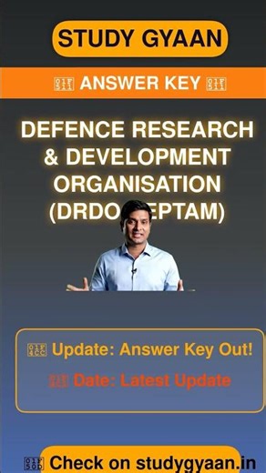 Defence Research & Development Organisation (... Answer Key Out! 🚨 #Shorts