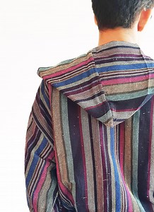 Hooded Turkish Cotton Robe: Striped Unisex Loungewear - Etsy
