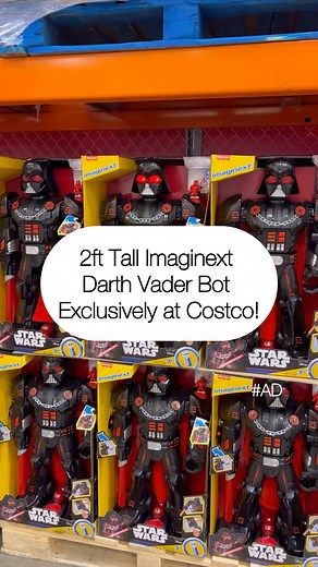 Laura Jayne Lamb on Instagram: "It’s over two ft tall! This Costco exclusive red @fisherprice Imaginext Darth Vader Bot is so cool! It includes a 3 inch metal diecast stormtrooper character key, 2 projectile balls that launch from the Darth Vader bot’s hands and 9 projectile discs that launch from a hidden disc launcher. This is a Costco exclusive that will only be available for a limited time so don’t forget to grab yours before it’s gone! #ad"
