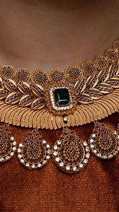 1.2K views · 501 reactions | Gold necklace set with matching earrings with a lattice of ornamental patterns. Discover many other high pieces from our gold jewellery collection. The reference number of this piece is NS01246 Browse and order online at houseofgoldbank.com or be our guest at our boutique in F-7 Markaz, Islamabad, for a personalized experience. #goldbank #goldjewelry #goldjewellery | Gold Bank | Facebook