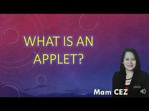 WHAT IS AN APPLET?