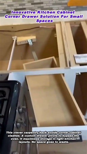 Innovative Kitchen Cabinet Corner Drawer Solution For Small Spaces
