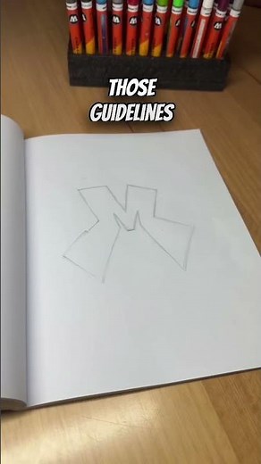 How to do a graffiti M | For beginners. Comment what letter you want to see next 👀 #graffiti #yt