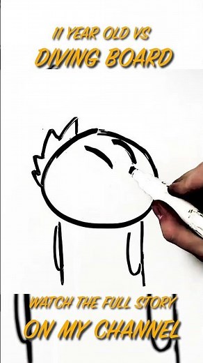 Terrifying diving board experience #funnyshorts #animation