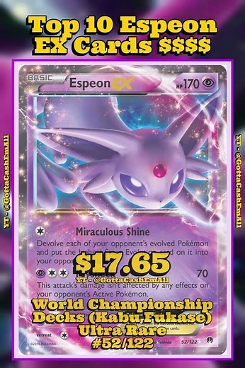 TOP 10 Most EXPENSIVE Espeon EX Pokémon Cards Ever 💎 #pokemon #pokemoncards #pokémon #top10 #tcg