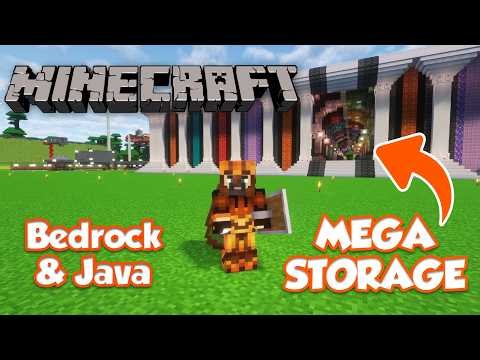 I Built the BEST Mega Storage System in Minecraft Bedrock & Java (World Downloads)
