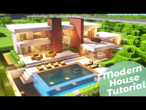Minecraft:How to Build A Modern Mansion House(tutorial)