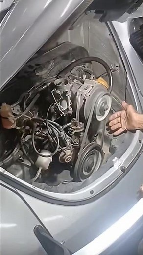 engine belt remove Vs install trick! #tips #tricks #diy