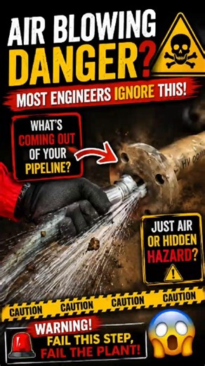 🚀 Powerful Air Blowing Process on Industrial Pipeline | Pre-Commissioning Cleaning Before Startup