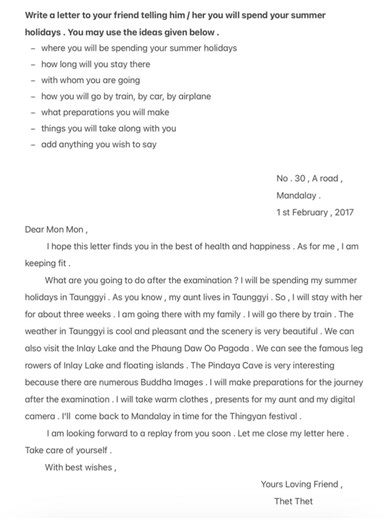 Summer Holidays Letter Writing Tips