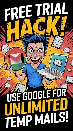 1.2M views · 4.4K reactions | "Unlock the ultimate hack!  Use Google to create unlimited temp mails and enjoy free trials everywhere!  #LifeHack #FreeTrial #TempMail #TechTricks #HackingSecrets | Arucode | Facebook