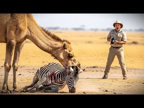 Camel and Zebra Fight! Zebra In Danger A Rescue Story | Extreme Survival | KHI Foods Survivor
