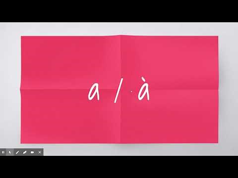 Homophones a / à