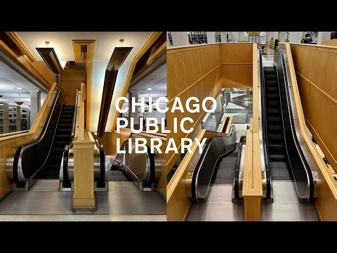 20 Short Montgomery Single-File Escalators - Chicago Public Library - Chicago, IL