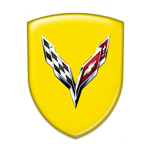 Corvette Tuning Decal  : 3D Print Silicone Epoxy Resin Sticker (20-150mm)