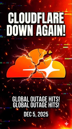 Cloudflare Down Again! Global Outage Hits Websites & Trading Apps ⚠️